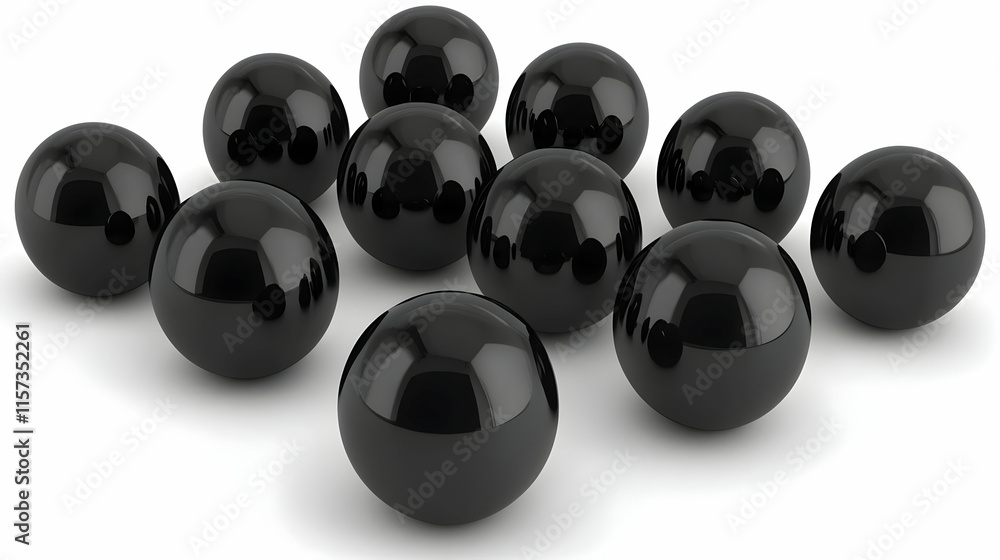 Black Glossy Sphere 3D Render Black Glossy Sphere 3D Render