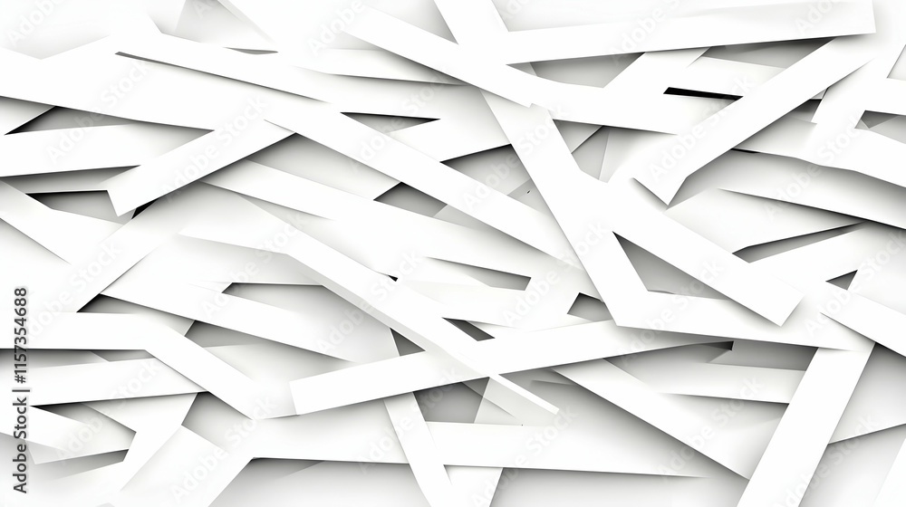 Fototapeta premium Abstract 3D White Geometric Background