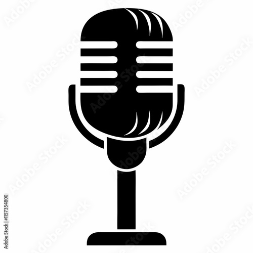 microphone on white background