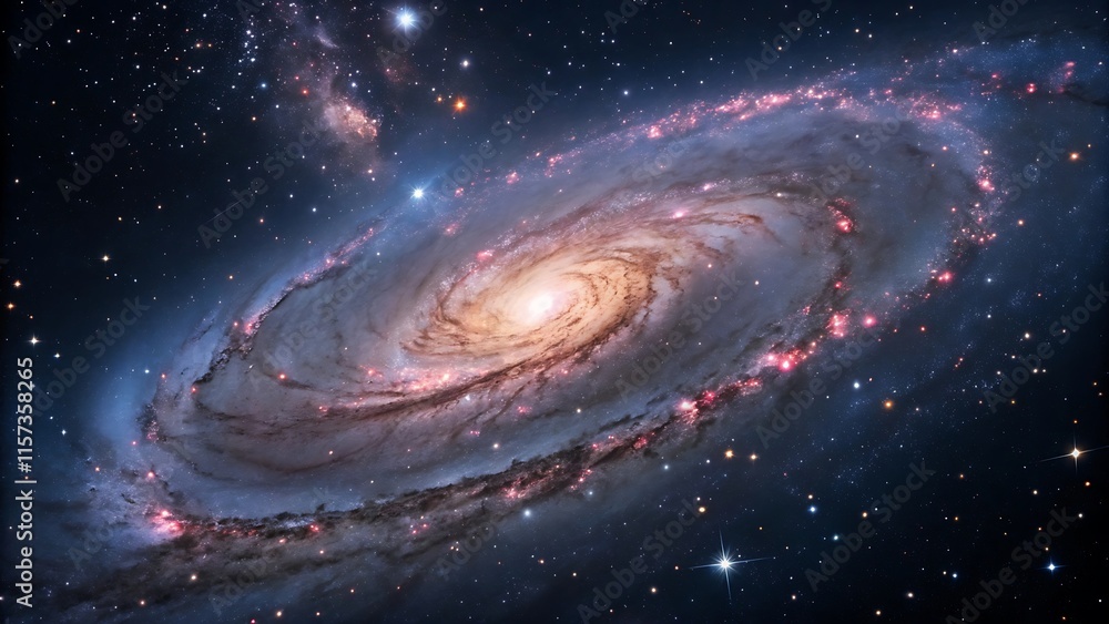 Fototapeta premium Astronomical galaxy star telescopic clear close image