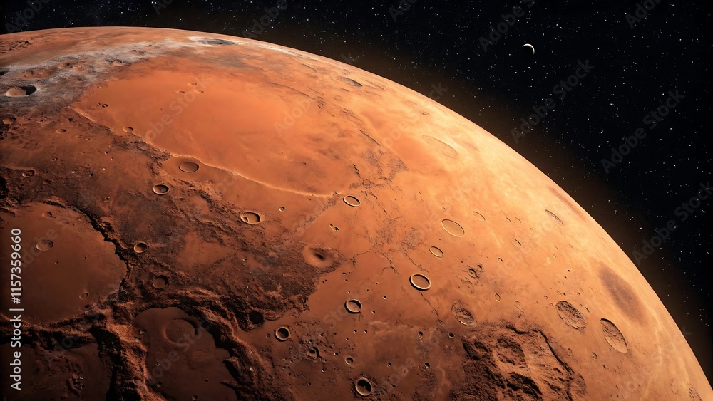 Naklejka premium Astronomical planet's clear close image