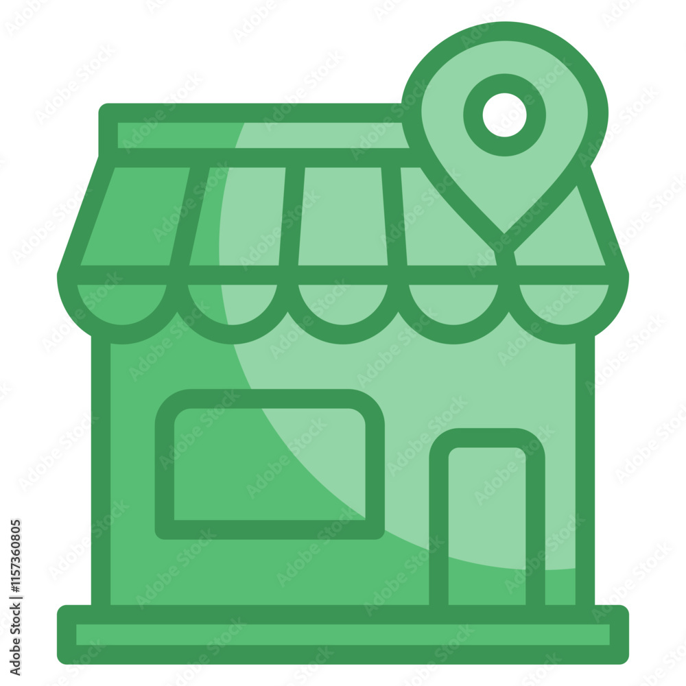 Local Market Icon For Design Element