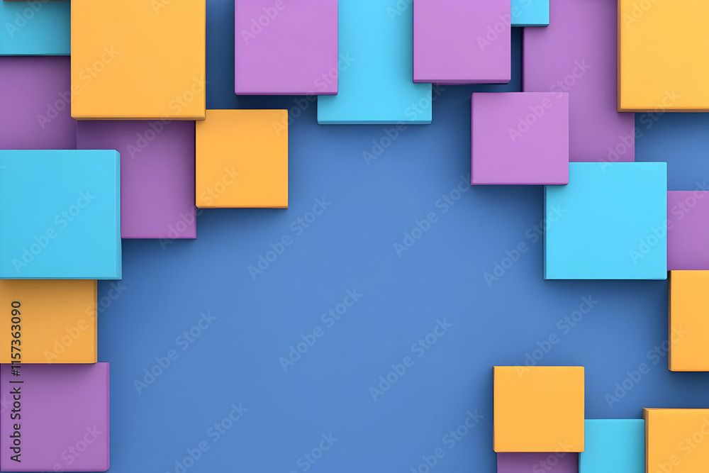 Abstract 3D Cube Background Abstract 3D Cube Background