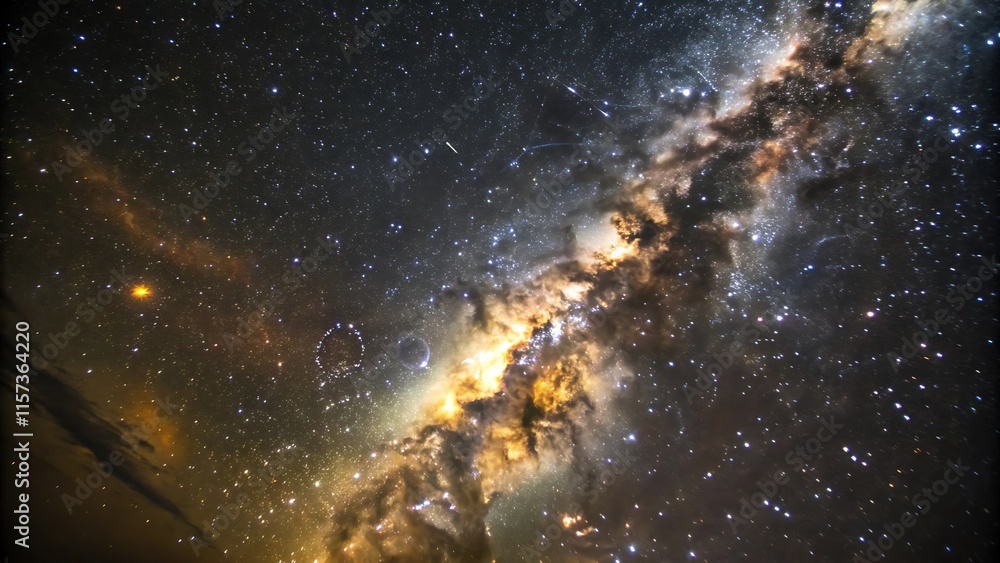 Fototapeta premium Astronomical galaxy star telescopic clear close image