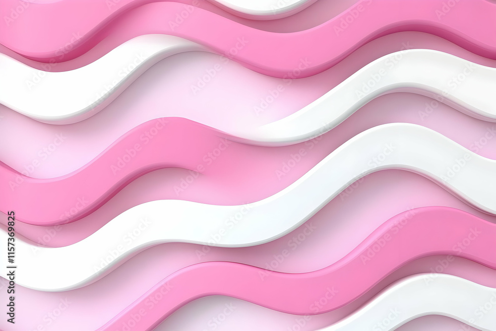 Pink White Wave Abstract 3D Background Pink White Wave Abstract 3D Background