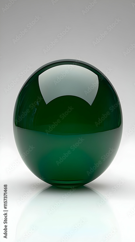Dark Green 3D Sphere Illustration Dark Green 3D Sphere Illustration