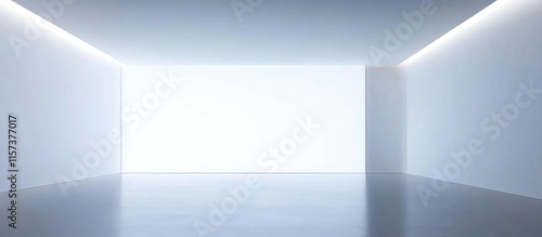 Wallpaper Mural Minimalistic interior with large white wall and blurred background suitable for modern architecture mockup and elegant design concepts Torontodigital.ca