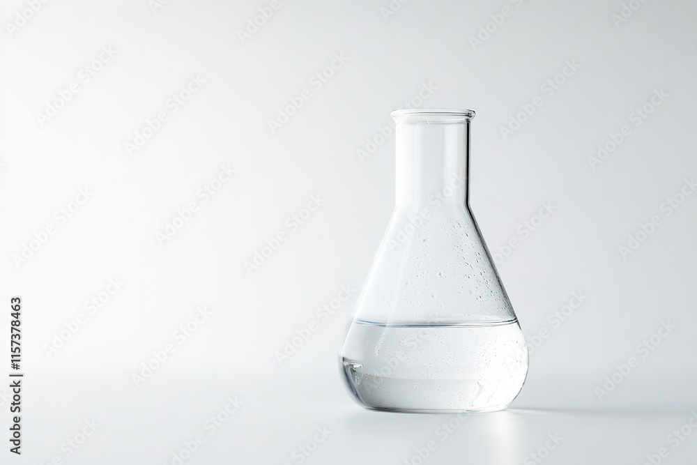 beaker filled with liquid isolated on white background with clear copy space on left for text or logos beaker filled with liquid isolated on white background with clear copy space on left for text or logos