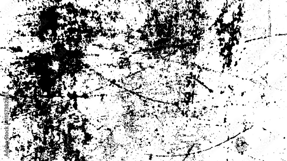 Fototapeta premium Grunge abstract seamless pattern black and white backdrop background. Vintage style scratches wall dirt overlay or screen effect used for grunge background. Distressed grunge texture seamless pattern 
