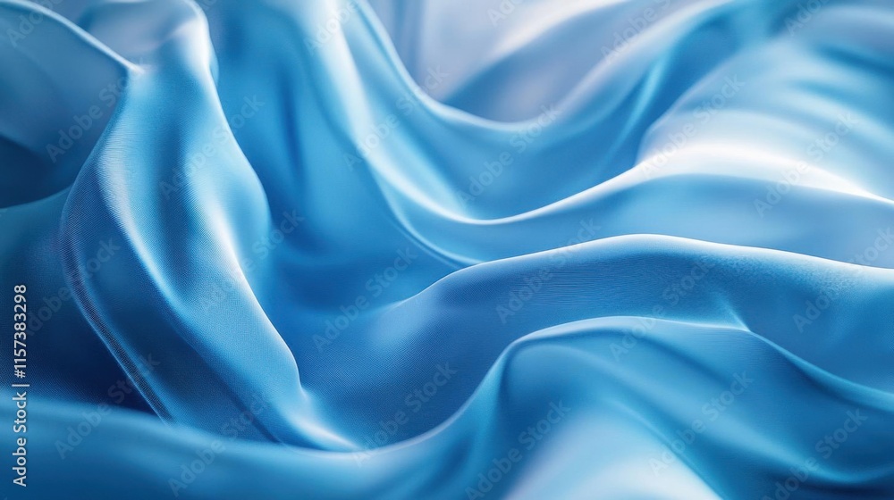 abstract blue background with smooth wavy silk or satin texture. abstract blue background with smooth wavy silk or satin texture.