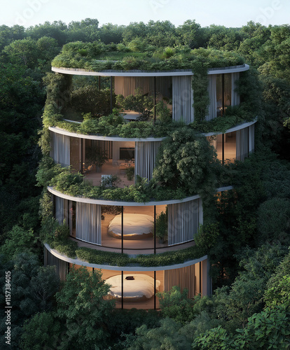 Moderne, nachhaltige Villa inmitten üppiger Natur

