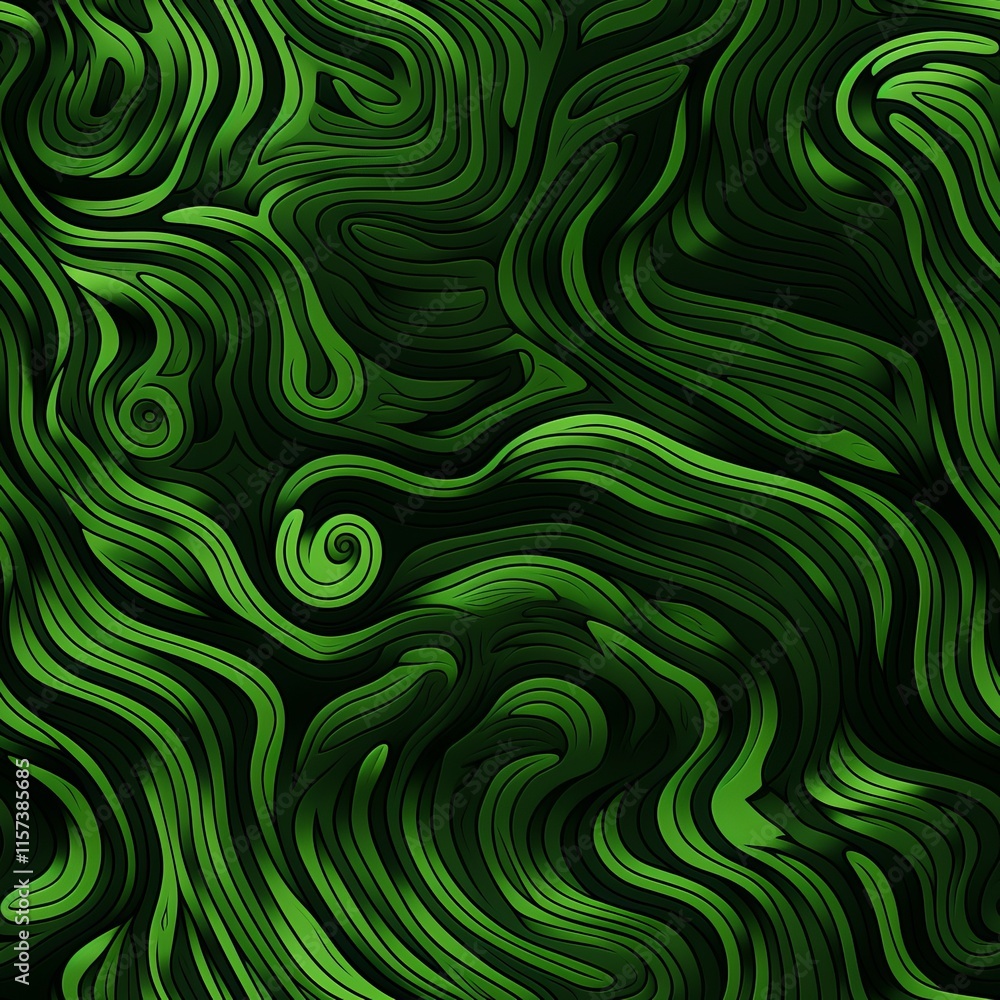 Intriguing abstract design featuring monochromatic light green shapes and textures for visual impact Intriguing abstract design featuring monochromatic light green shapes and textures for visual impact
