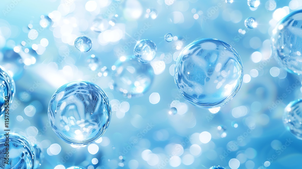 Clear water droplets float against a soft blue bokeh background, creating a refreshing and serene visual. Ideal for themes of purity, science, and tranquility.
Clear water droplets float against a soft blue bokeh background, creating a refreshing and serene visual. Ideal for themes of purity, science, and tranquility.