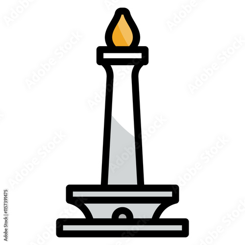 Landmark Monument Icon For Design Element