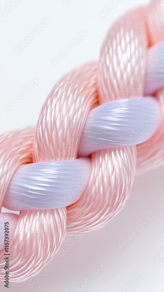 Braided Synthetic Cords: Pink and Light Purple Braided Synthetic Cords: Pink and Light Purple