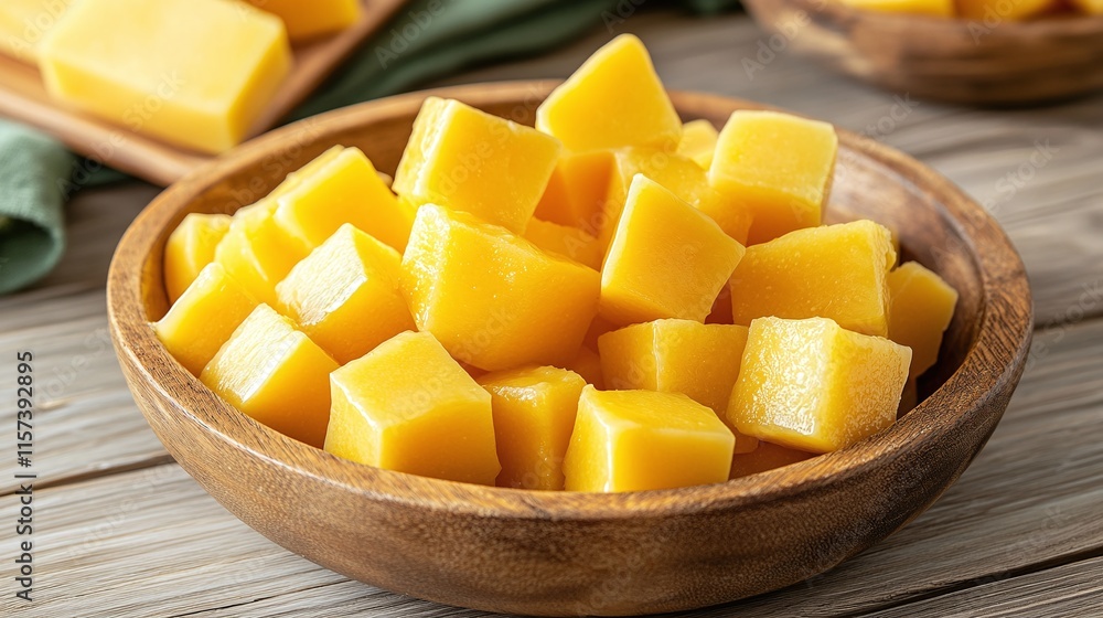 Cheese dices and slices picture Cheese dices and slices picture