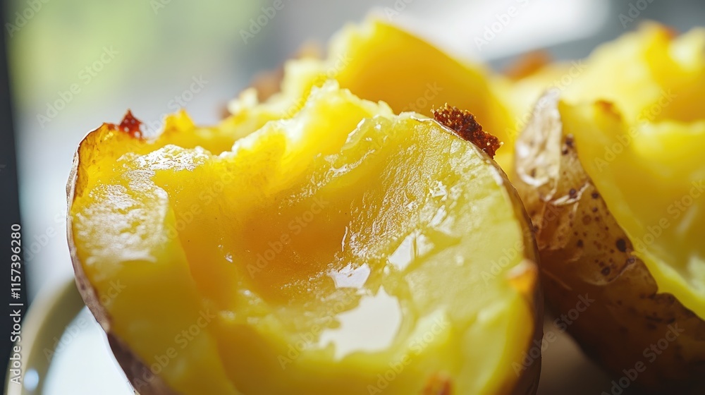Golden Baked Potatoes Served as a Delicious Vegetarian Dish Ideal for Healthy Eating and Comfort Food Options Golden Baked Potatoes Served as a Delicious Vegetarian Dish Ideal for Healthy Eating and Comfort Food Options