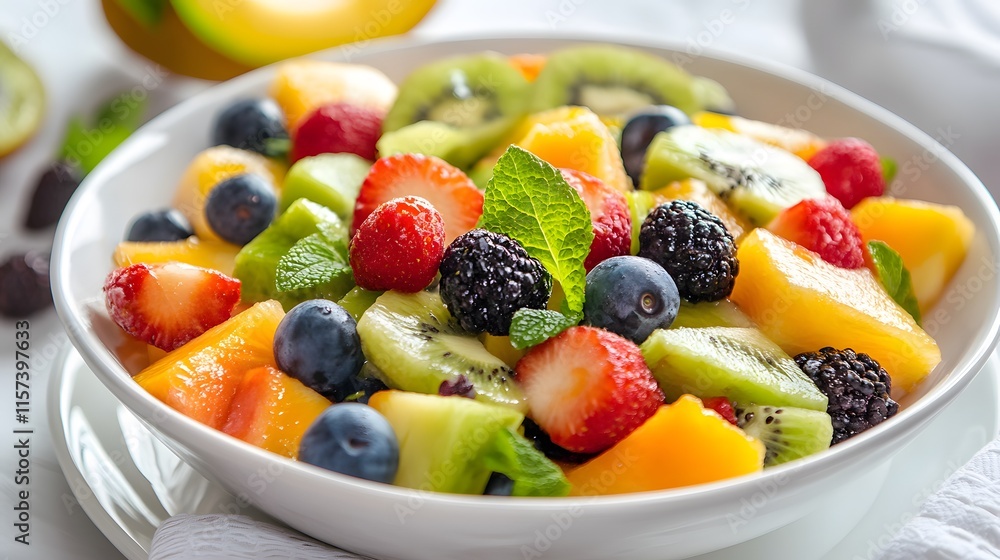 Fresh fruit salad preparation at home healthy recipe kitchen colorful ingredients top view nutrition benefits Fresh fruit salad preparation at home healthy recipe kitchen colorful ingredients top view nutrition benefits