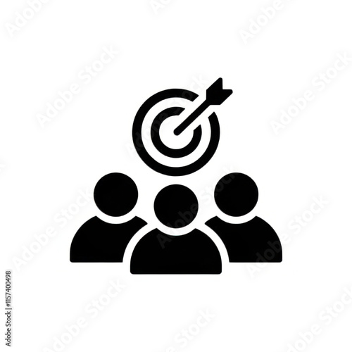 Target audience icon on white background