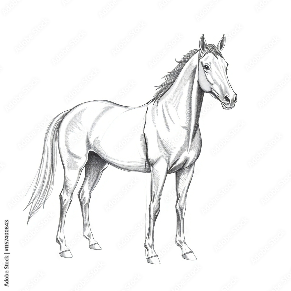 Obraz premium Bay sport horse isolated on white background