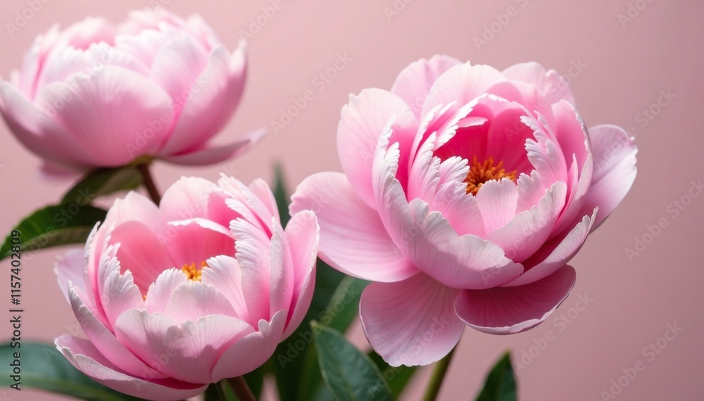 Pastel pink peonies in a loose, organic shape, flowers, , flowers