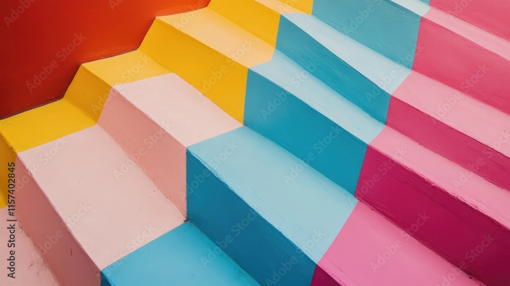 Vibrant Colorful Staircase Design Inspiring Motivation and Overcoming Procrastination in a Modern Creative Space Vibrant Colorful Staircase Design Inspiring Motivation and Overcoming Procrastination in a Modern Creative Space