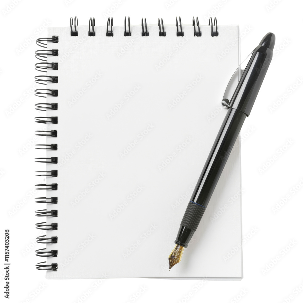Notebook and pen isolated on white or transparent background Notebook and pen isolated on white or transparent background