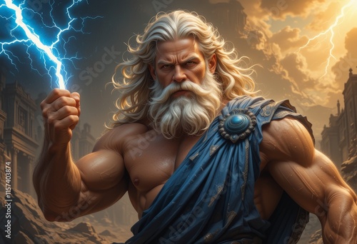 Zeus, King of the Gods: A Digital Masterpiece photo