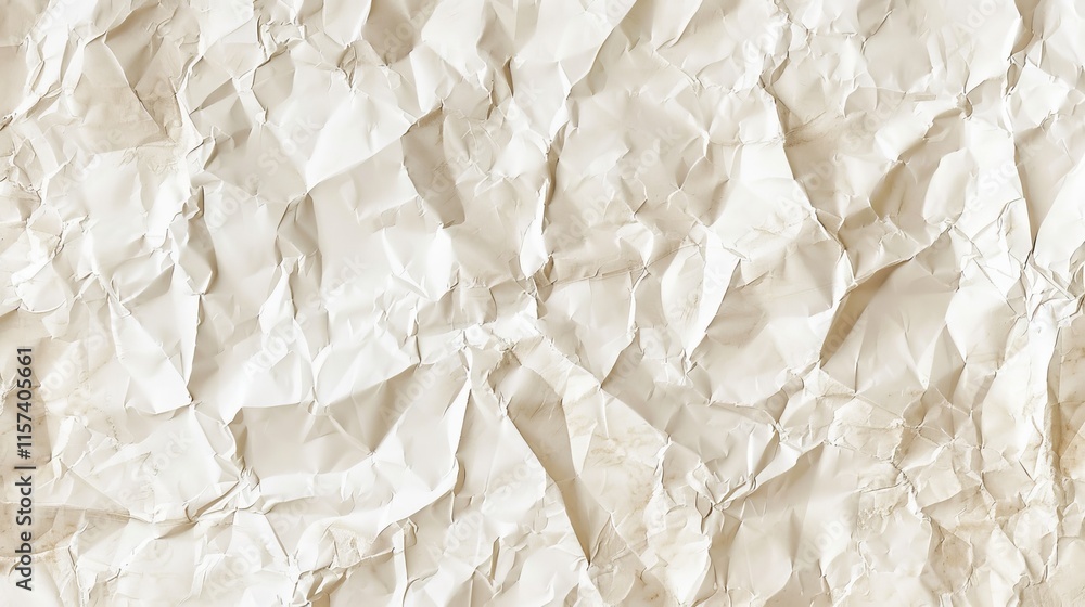 Obraz premium Crumpled paper background top view