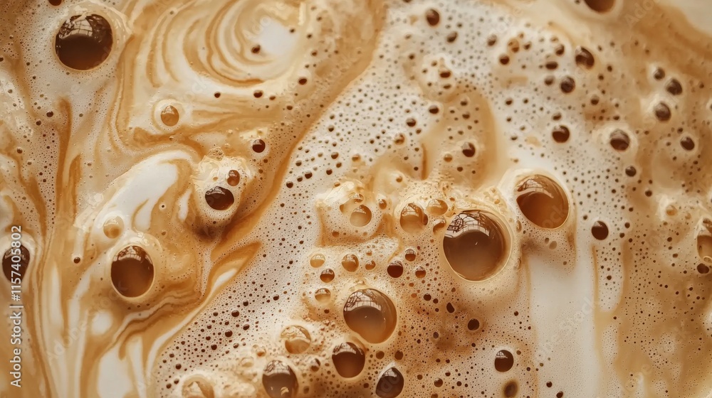A close-up view of coffee with rich, creamy bubbles and swirls, showcasing the texture and color variations of a freshly brewed beverage. A close-up view of coffee with rich, creamy bubbles and swirls, showcasing the texture and color variations of a freshly brewed beverage.