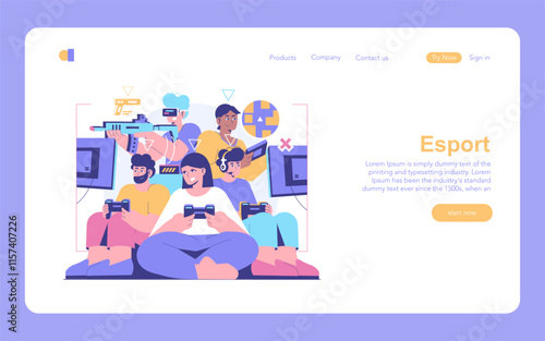 Esport. Flat Vector Illustration