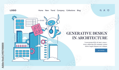 Automation In Creativity. Flat Vector Illustration
