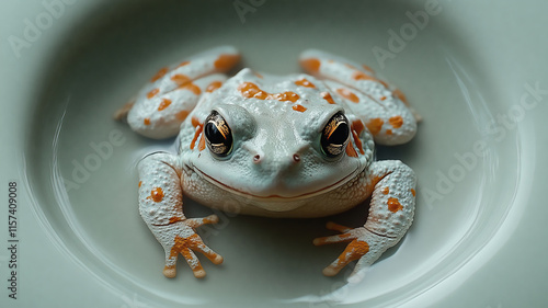 Captivating Spanish spadefoot toad in vibrant colors from Zamora, Spain photo