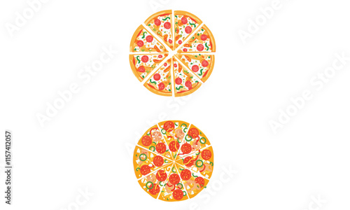 A pizza vector is a digital illustration of a pizza created using scalable vector graphics