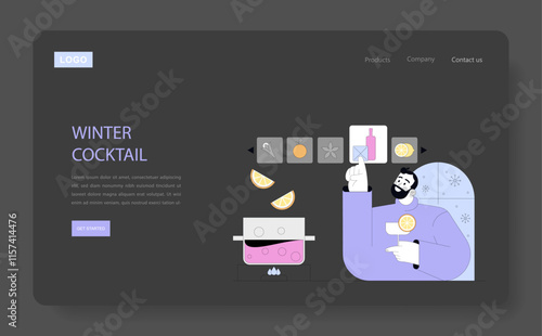 Dry January. Flat Vector Illustration