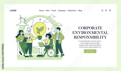 Ecosystem Conservation. Flat Vector Illustration