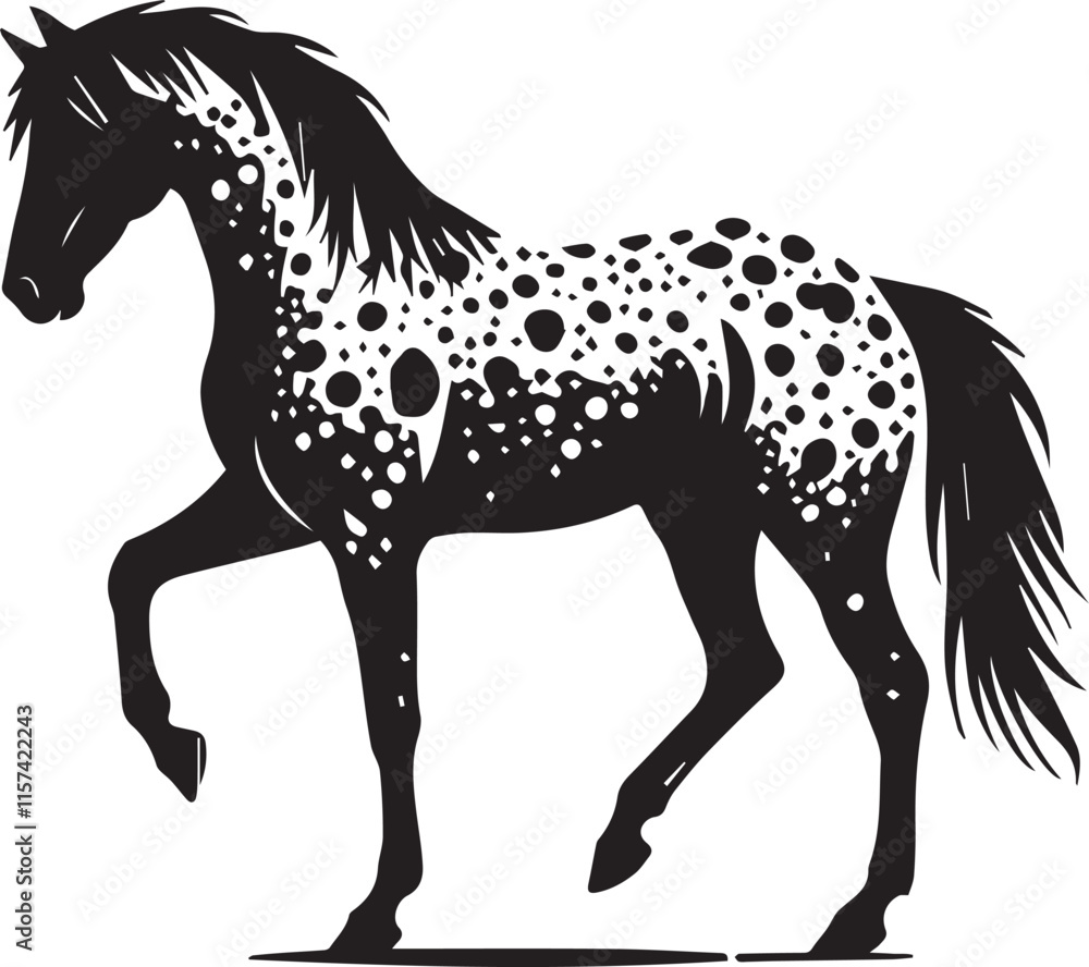Obraz premium Horse illustration silhouette vector