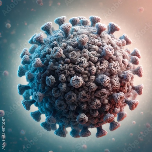 Enterovirus D68, virus linked with a rare neurologic complication, viral infection, 3d rendering