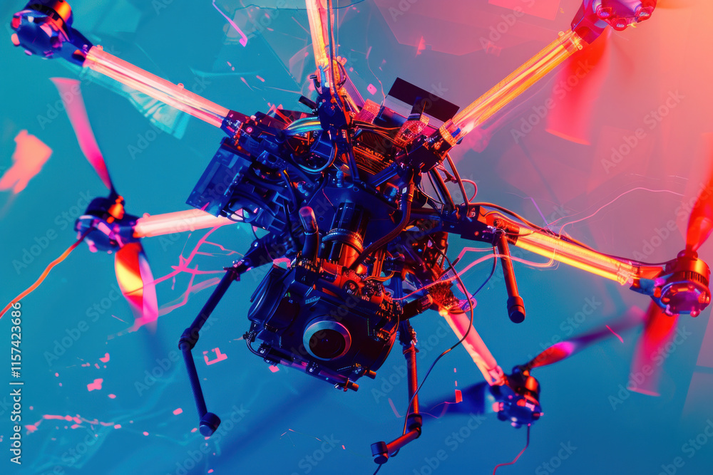 Dynamic and vibrant autonomous drones moments, sharp and crisp imagery Dynamic and vibrant autonomous drones moments, sharp and crisp imagery