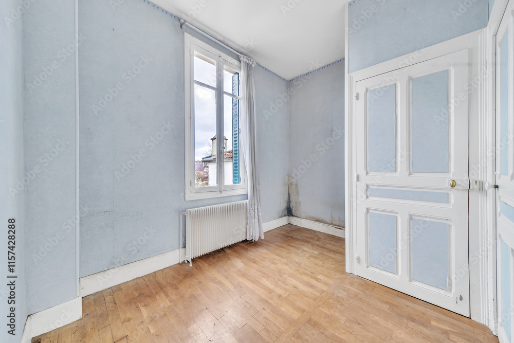 room with door and window room with door and window