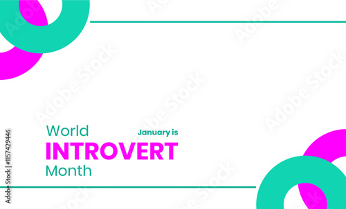 Introvert Day Holiday concept. Template for background, banner, card, poster, t-shirt with text inscription