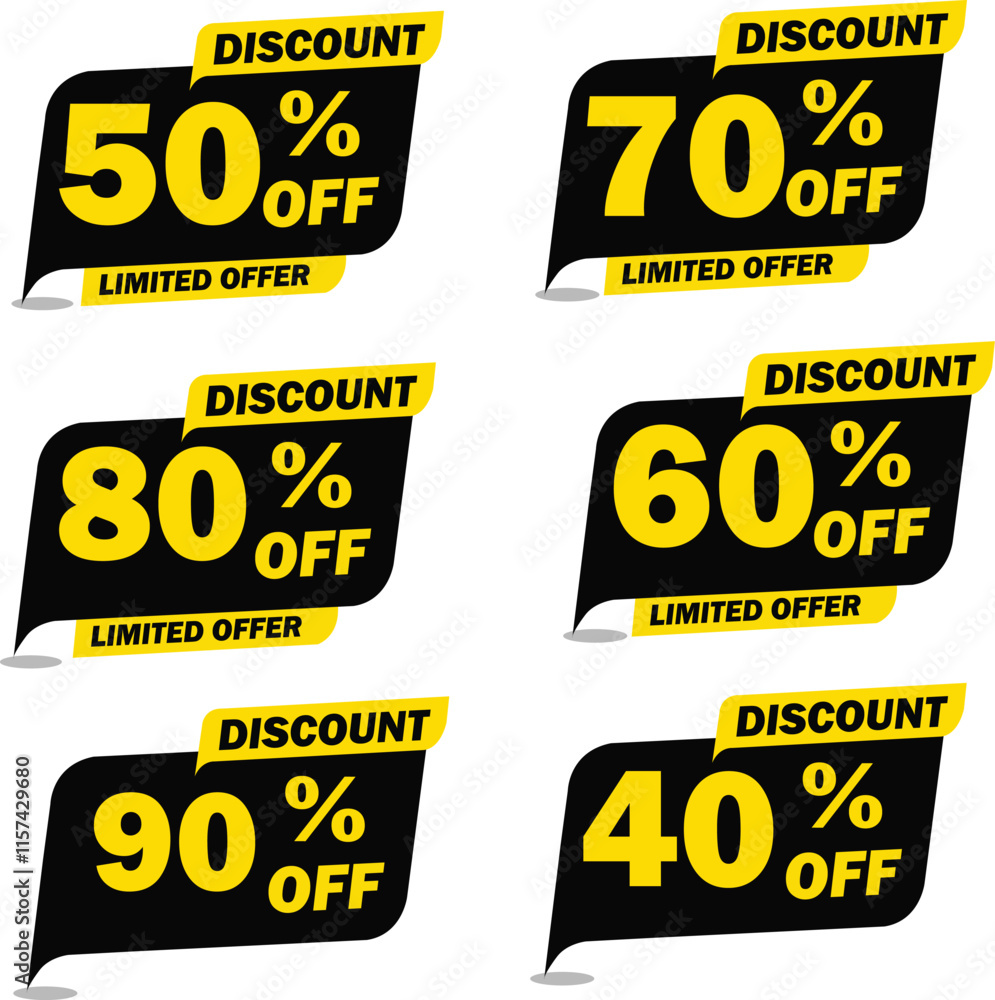 Fototapeta premium Offer Tag, Discount Tag, Special Offer Vector Illustration
