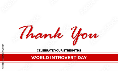 Introvert Day Holiday concept. Template for background, banner, card, poster, t-shirt with text inscription