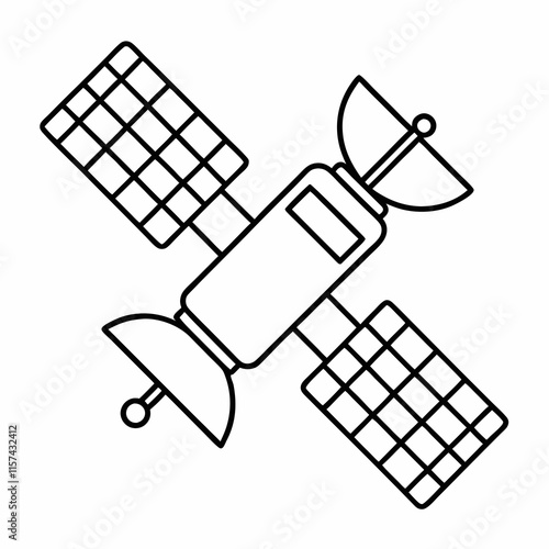 Satellite Icon Vector Design for Space Technology.