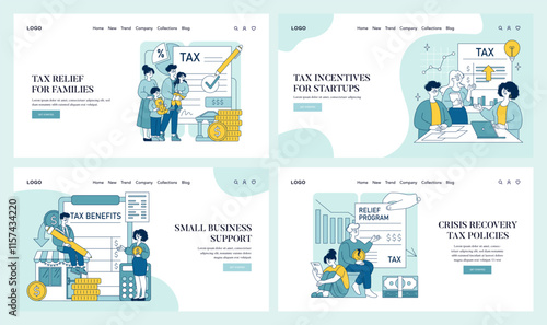 Tax Relief. Flat Vector Illustration