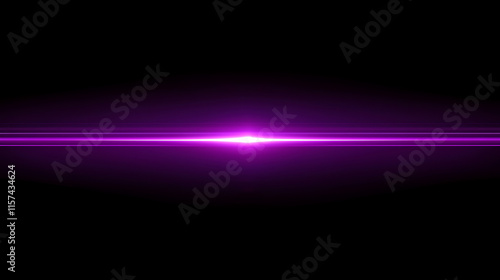 Vibrant purple light beam on a black background