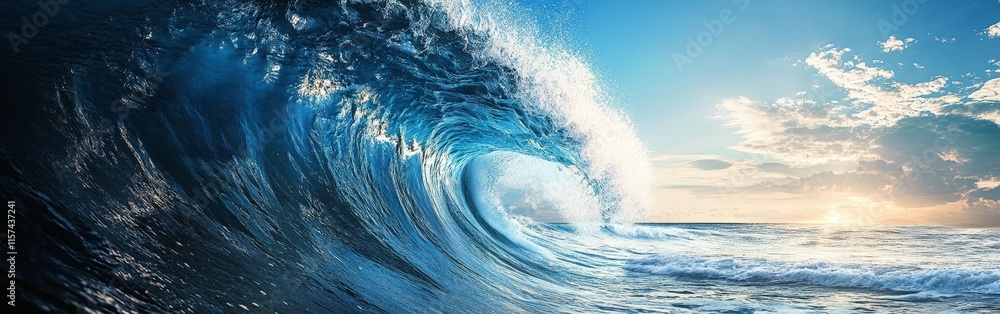 Gigantic tidal wave capturing nature's raw power and fury Gigantic tidal wave capturing nature's raw power and fury