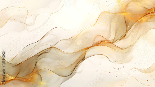 Elegant golden abstract wave patterns with soft textures