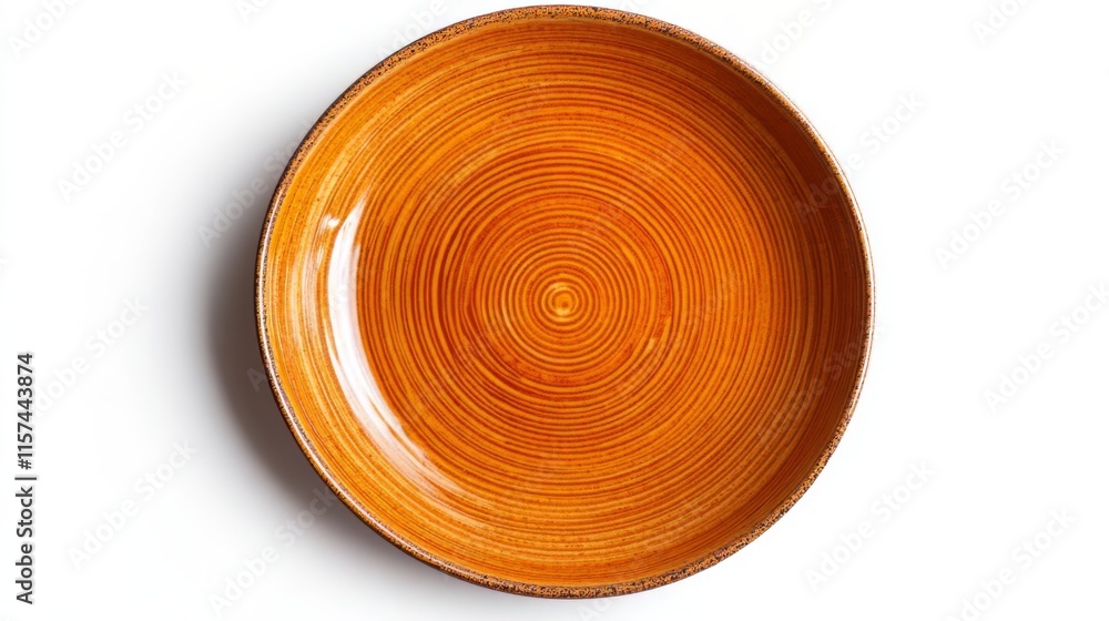 Stunning Orange-Brown Ceramic Plate - Perfect for Any Meal Stunning Orange-Brown Ceramic Plate - Perfect for Any Meal