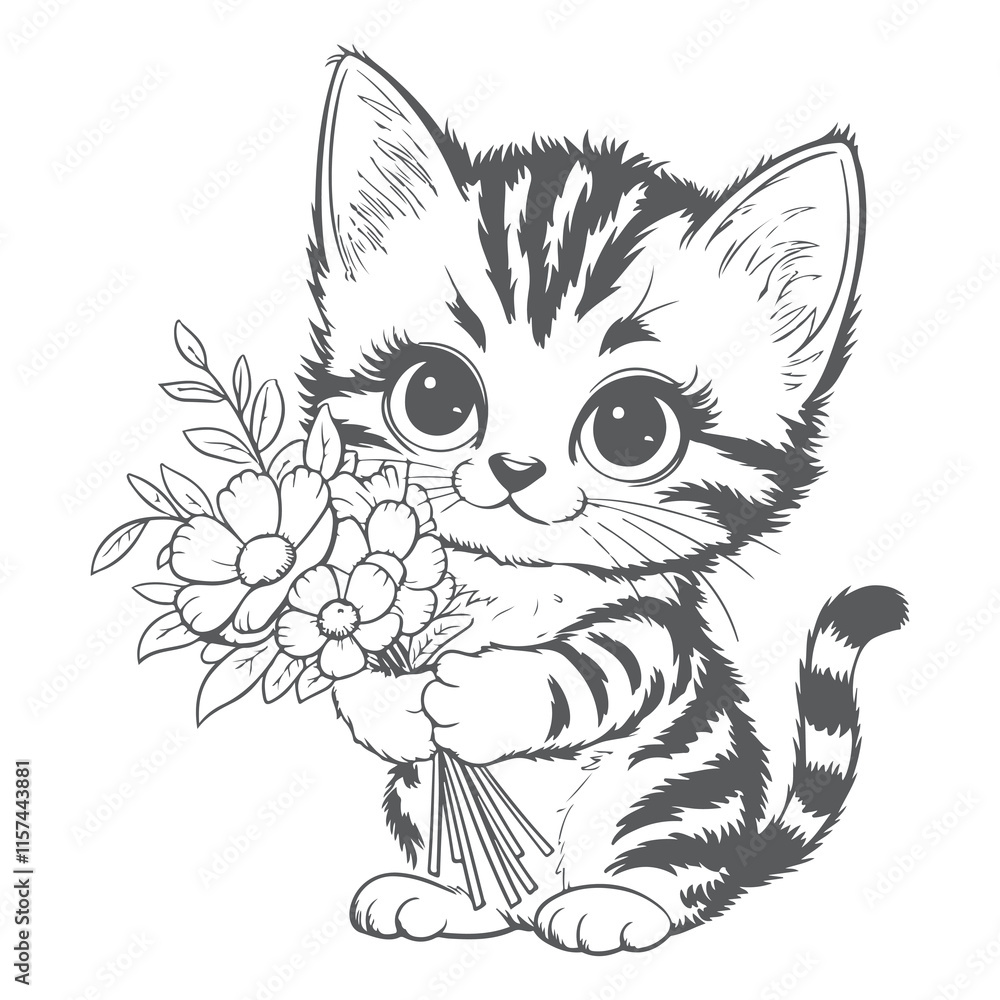 Obraz premium cartoon cat vector